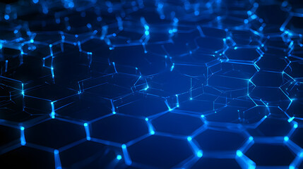 Naklejka premium Abstract Secure Blockchain Network