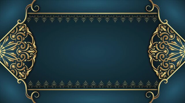 Motion graphic, luxurious background featuring an ornamental gold mandala