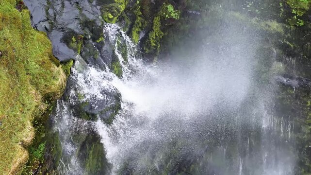 Waterfall running upwards - The Devils Chimney near Glencar Lough, Ireland