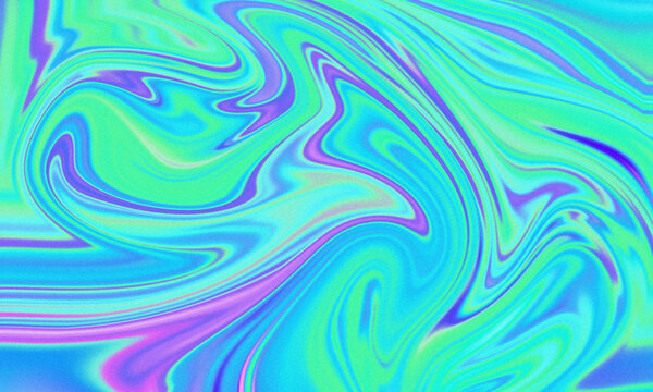 Abstract liquid marble background with vibrant swirls of blue green and purple colors for modern creative design