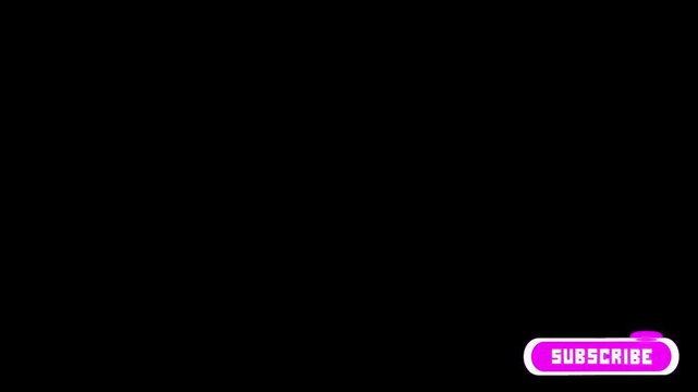 transparent background Subscribe Button Pop Up Motion bottom right Position with a ready to use animation that can be easily overlaid without extra editing work.