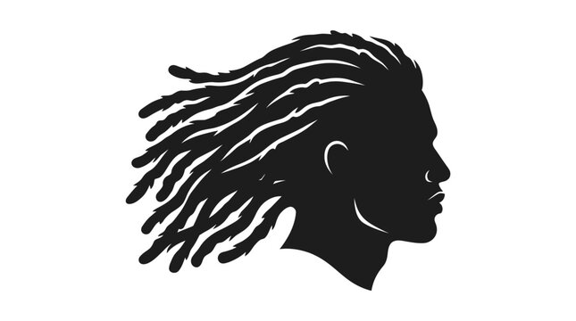 Silhouette Profile Man Dreadlocks