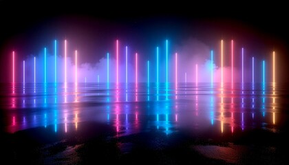 Fototapeta premium Minimal Neon Soundwave
