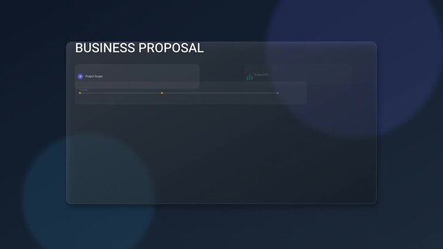 A template for a business proposal document, showcasing a clean and modern user interface for proposal creation