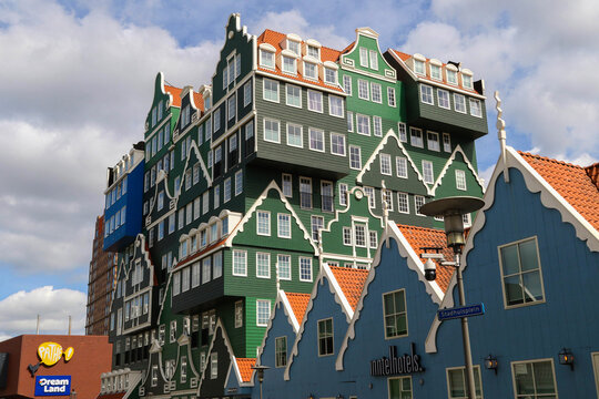 Inntel Hotels, Path&eacute; and DreamLand buildings in Zaandam, Netherlands