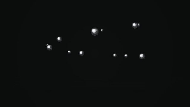 Floating Bubbles Ascending in Dark Water, Abstract Macro Shot, Science, Research, Microscopic
