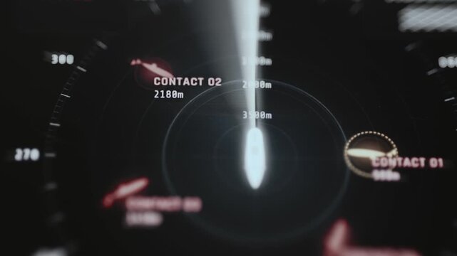 sonar display tracks contact two underwater