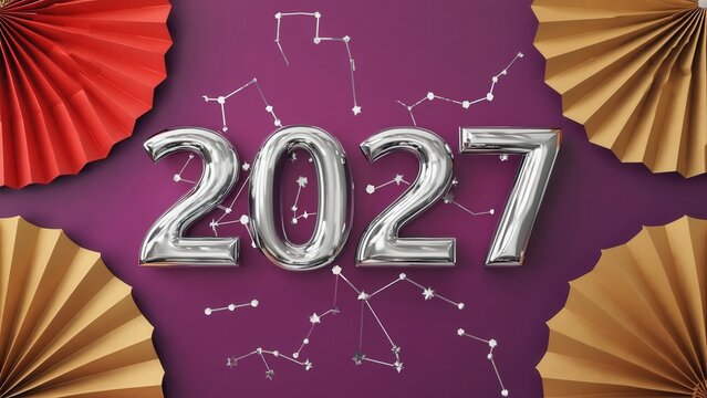 Silver 2027 with paper fan decorations