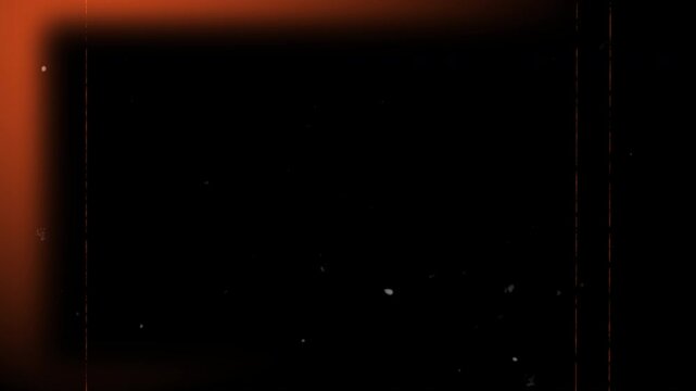 Film grain overlay with orange light leak, dust, and scratches for cinematic effects