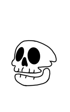 funny cartoon skull