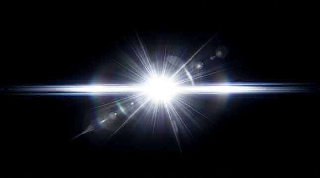 Isolated Automotive Car Headlight Optical Lens Flare PNG Overlay