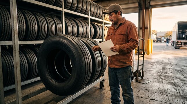 Finished retread tires prepared for fleet dispatch