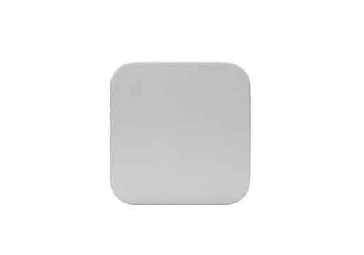 Simple grey square icon with rounded corners isolated on transparent background