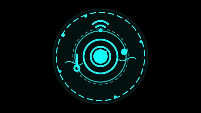 Dynamic futuristic heads-up display element showcasing advanced data visualization and interactive user interface concepts for innovative technological systems