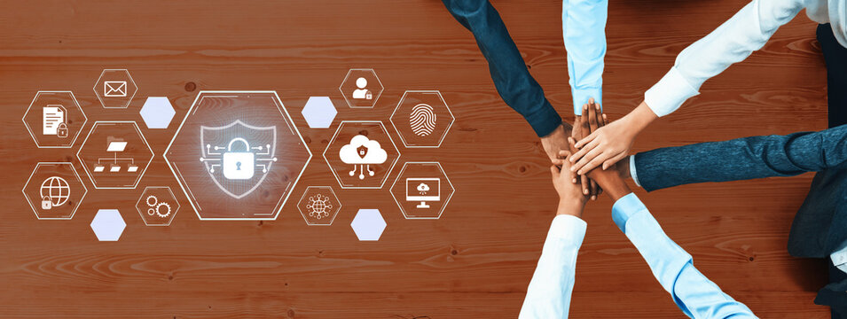 AI cybersecurity safeguards systems with encryption, access control, and AI secure data flow. Futuristic cyber security featuring AI digital shield, zero trust and AI threat detection system. Corpus
