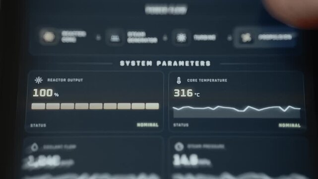 nuclear propulsion parameters show nominal operating conditions