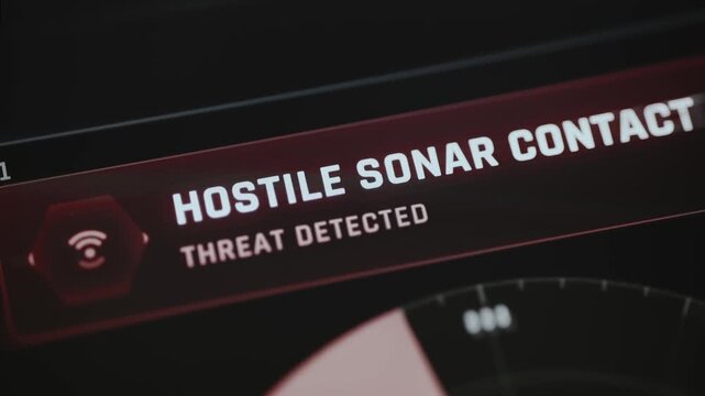 hostile sonar contact triggers submarine threat alert