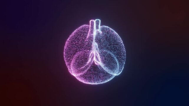 Glow Particle Human Lungs Concept 4K Generative AI