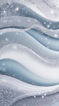 Vertical winter abstract waves with sparkle