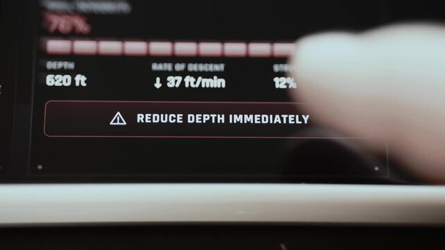 depth reduction initiated at 620 feet