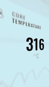 reactor core temperature settles at 313 celsius