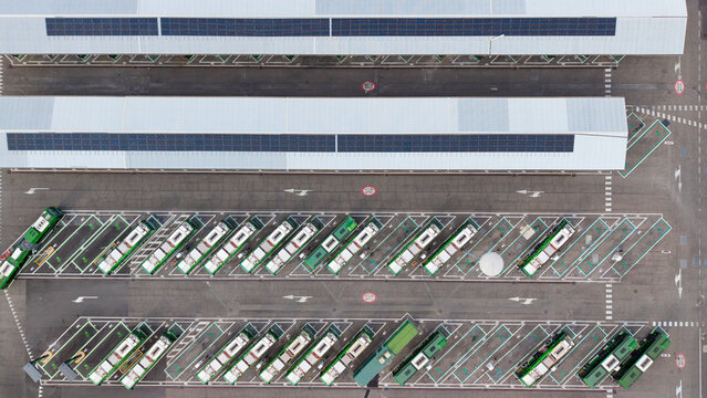 Electric Bus Depot in Milan, Italy