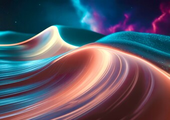 Flowing waves glow with radiant blues and warm oranges © ArenaPics