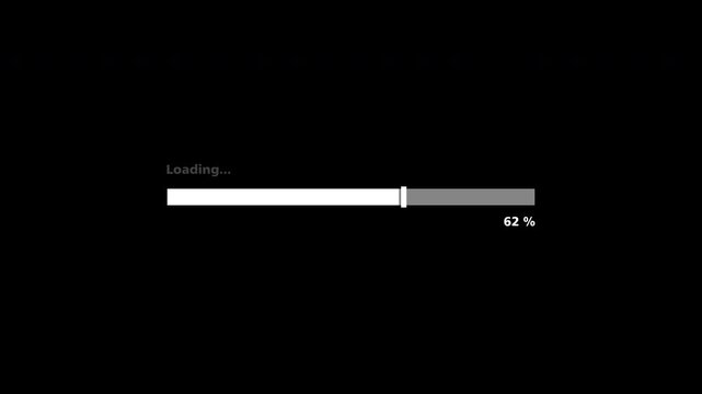 Loading Bar Animation Rectangular Shape With Marker Left To Right Clean White Transparent Background