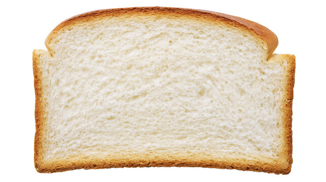 Soft white bread slice with golden crust