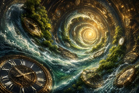 The river of time is sweeping everything along in its current.