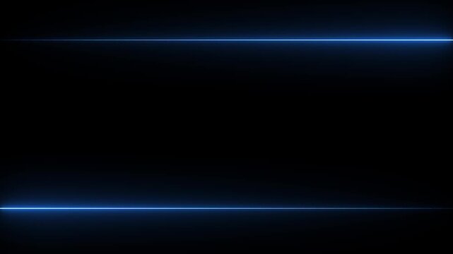 Animation of glowing neon rectangles abstract background. abstract glowing blue neon rectangle border frame. 4k animated on black background