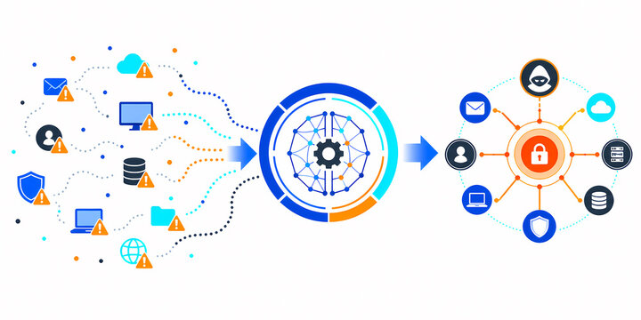 Security operations event correlation illustration