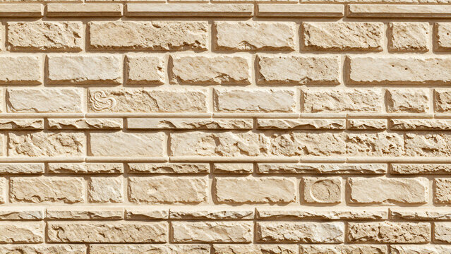 Light Beige Textured Brick Wall Background