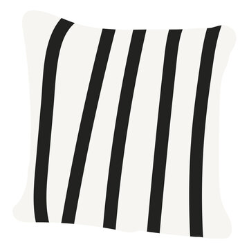 Zebra cushion png, doodle sticker, transparent background