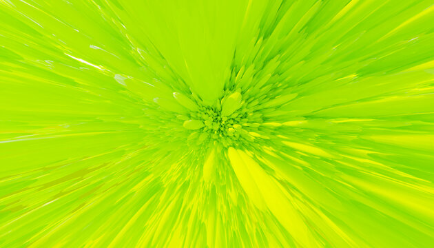 Abstract vibrant yellow-green burst creating a dynamic motion effect