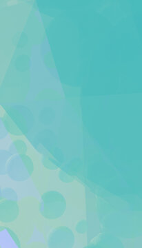 Abstract overlapping transparent shapes with circular bubble patterns