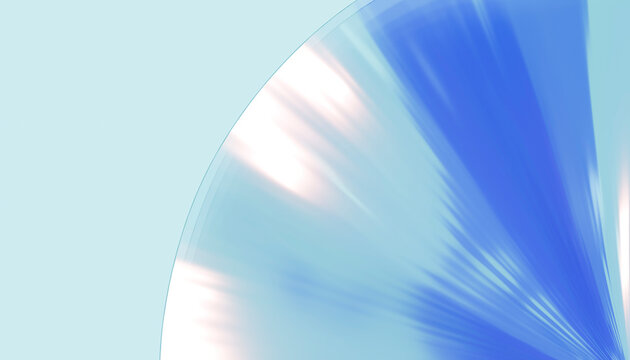 Abstract digital art featuring radial blue and white light pattern
