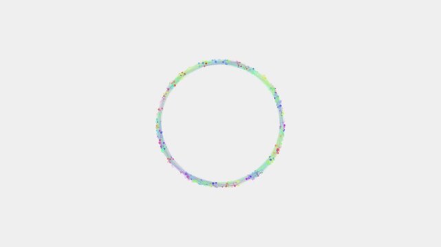 Colorful geometric circular bead necklace design