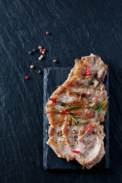 Pork collar cutlet with herbs and spices