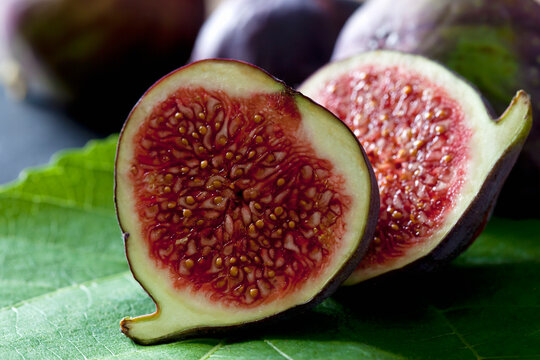 Sliced fig, close-up