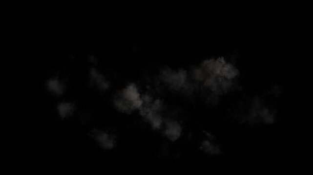 Detonation strike damage attack visual effect on black backgrounds