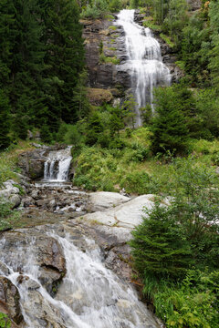 Austria, Carinthia, Maltatal, Melnikfall waterfall