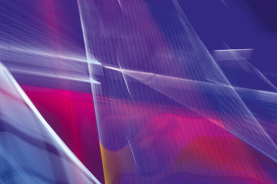 Germany, Bavaria, Munich, Abstract pattern of neon lights