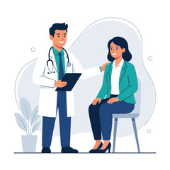 Fototapeta premium Doctor Comforting Patient During Medical Consultation