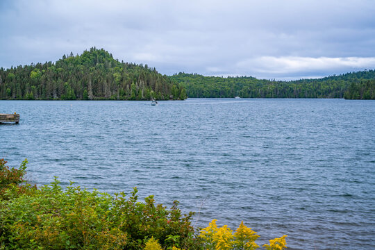 The peaceful view of the scenic park in Isle Royal NP, Michigan