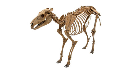 Prehistoric dangerous predator animal skeleton fossil bones archeology specimen isolated on transparent background © Pendleton-png