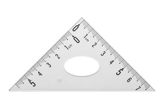 Triangle Ruler Isolated on White Background