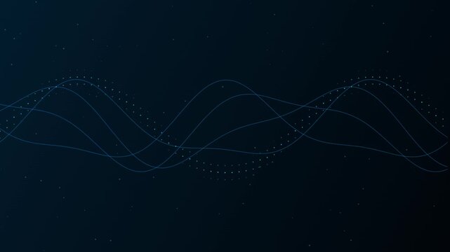 Abstract blue digital wave pattern on dark background