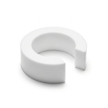 White cshaped foam ring isolated on white background