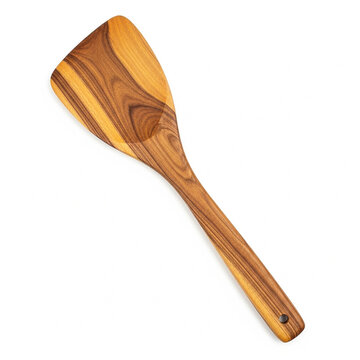 Wooden spatula for cooking isolated on white background